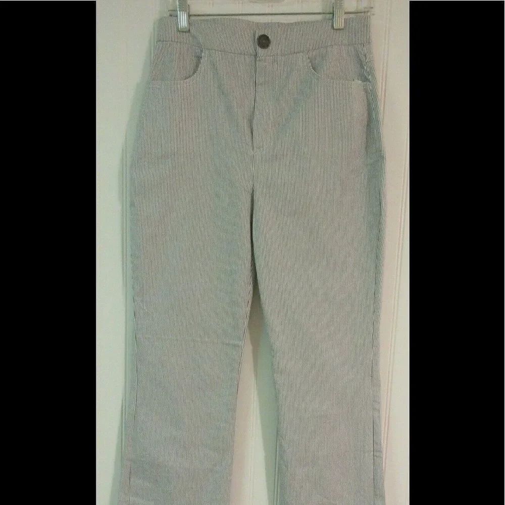 Free People striped pants blue & white sz M